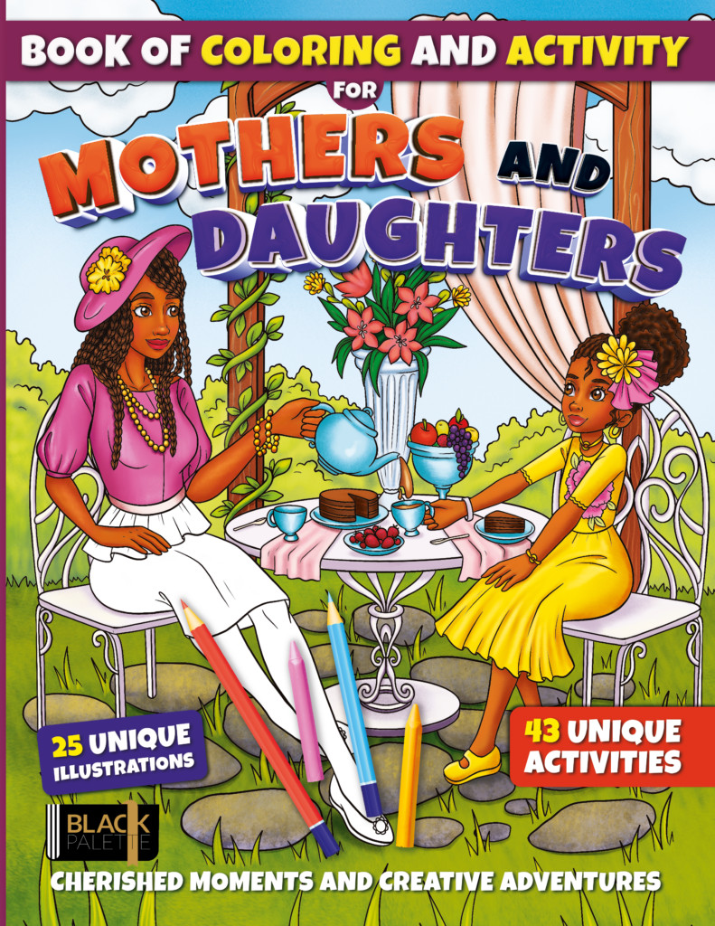 Mothers and Daughters Book of Coloring and Activity Cover - Cherished Moments and Creative Adventures